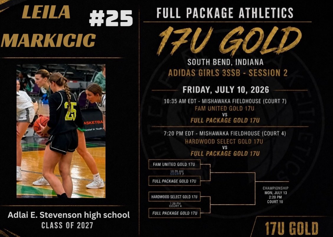 Leilabasketball's tweet photo. Adidas session 2 - Indiana 
So excited to play against great competition next weekend with my AAU team!!
@FullPackageGrls @FPbasketball @SHS_girlshoops https://t.co/bcYZ2wKnE5