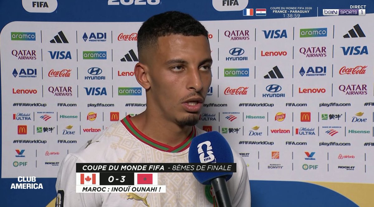lnstantFoot's tweet photo. 🚨 Azzedine Ounahi démontre le changement du Maroc en seconde période ! 🇲🇦🔥

"On un staff qui TRAVAILLE et on a très bien fini le match."

(@beinsports_FR) https://t.co/tOwCVhuPok