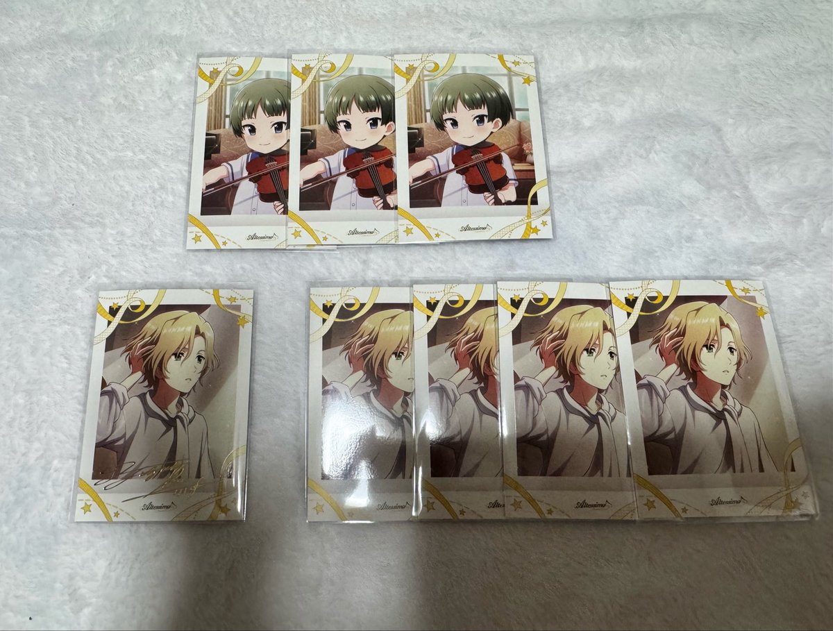 TARUTARUSour_ce's tweet photo. 約8BOX分購入……
箔押し自引きは嬉しいけど全体的に少ないかも😢 https://t.co/6RBe7DOUmS
