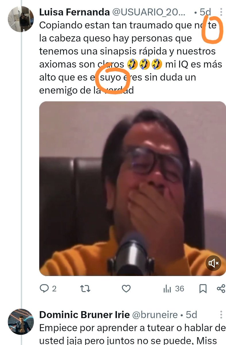bruneire's tweet photo. @USUARIO_200697 @col057 @JANDR3S__ @SantiagoVelezP @NanaOlarte Usted una vez más demostrando que la profuga del ácido folico es usted, sapa malparida. https://t.co/N203ktEJ6Z