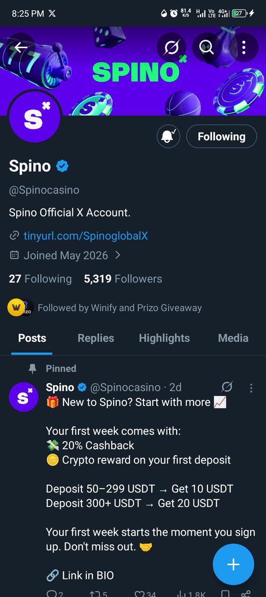 JoyceDearie's tweet photo. @WinifyGG @Spinocasino LFG 💯💯 https://t.co/Yo0mNBfc4E