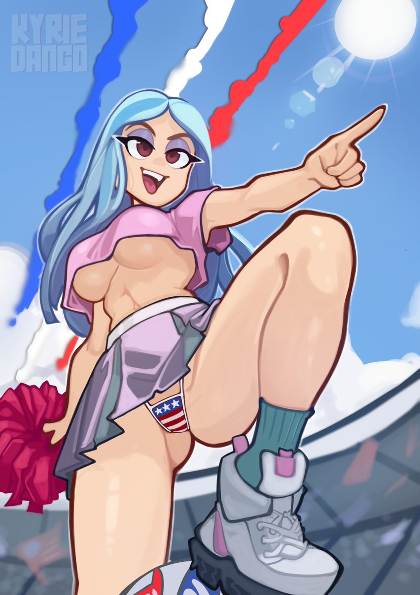 KyrieDango's tweet photo. Andrea have a message for you!  🫡 

Happy 4th of July!!! 🇺🇸

❤️ 💙 For 250 more!! 💙 ❤️ https://t.co/yTPr02zPG1