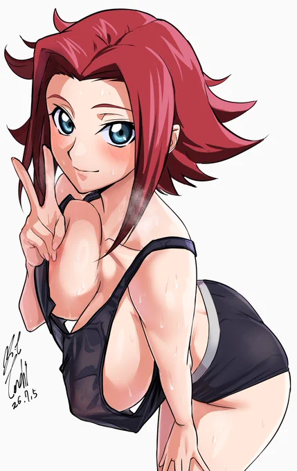 好意的に見ていただき、ありがとうございます。 整理されていない絵だったので 整理して再度投稿しました #コードギアス #ロススト #紅月カレン