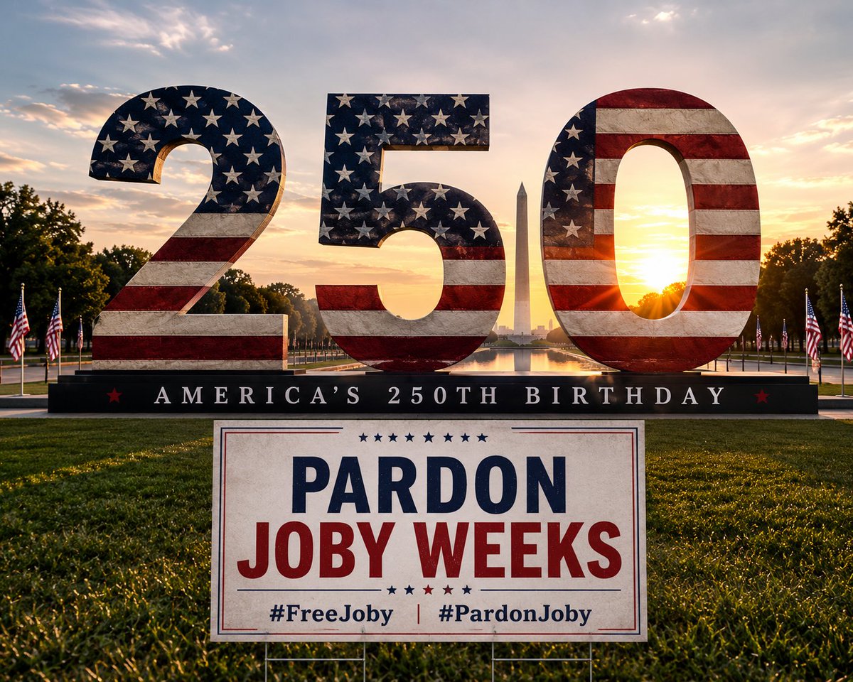 FreeJobyNow's tweet photo. @WhiteHouse Happy Independence Day! We're hoping today brings a new chapter for Joby Weeks. 🇺🇸 #FreeJoby 
#PardonJoby https://t.co/lhigUPXUCL