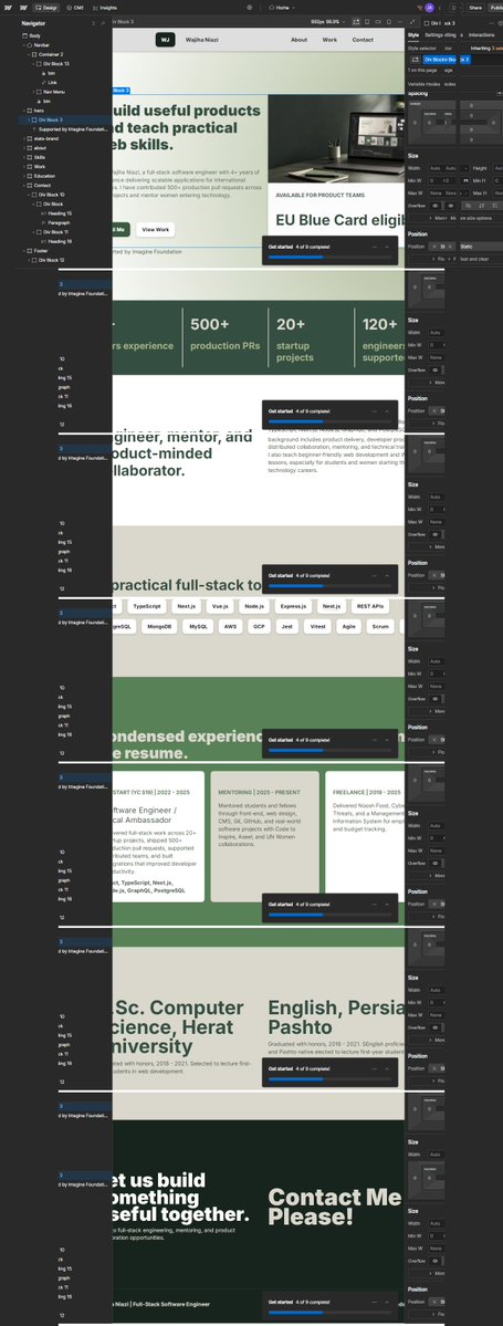 jamo__002's tweet photo. Finished learning Webflow! 🚀
As our final project, Ustad @wajihaniazi asked us to build a personal portfolio website. Thank you, Ustad, for your guidance and support! 🙏✨
#Webflow #WebDesign #PortfolioWebsite #NoCode #StudentProject
@CodeToInspire
@f_forough https://t.co/FCpKjLx9f1