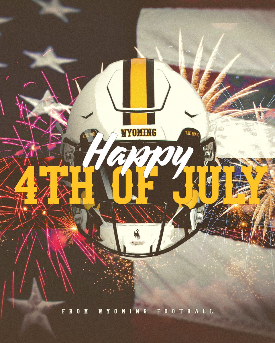 WyoFBRecruiting's tweet photo. Happy 4th of July!! Wishing everyone a fun and safe holiday weekend!🤠🎆🇺🇸

#GoPokes #RideForTheBrand https://t.co/WHfw1toXpk