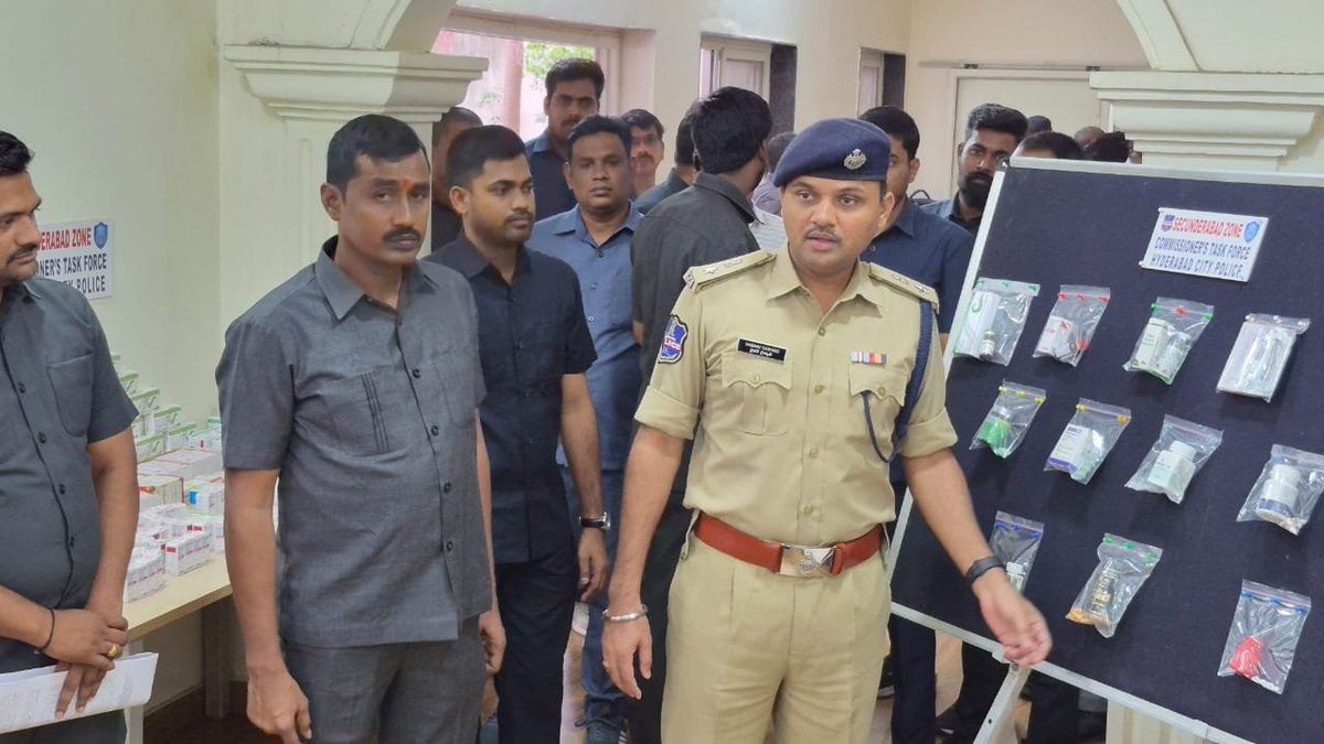 jsuryareddy's tweet photo. Chasing six-pack abs (#Bodybuilding or Instant #Muscle growth) could land youngsters in the hospital, and now in the Police Custody too.
#Hyderabad police have busted an illegal online #Steroid racket allegedly run through #GymTrainers
Task Force arrested 6 accused persons, including two Gym Trainers involved in illegally procuring and selling of Steroid injections and body supplements for instant muscle growth, seizing more than 840 injectable muscle-enhancing drugs, testosterone injections and bodybuilding supplements worth around ₹6.5 lakh.
The drugs were allegedly procured online without medical prescriptions and sold to fitness enthusiasts seeking rapid muscle growth.
The Hyderabad Commissioner's Task Force (Secunderabad Zone), in coordination with the Musheerabad police, arrested six persons during a joint operation.
Police said the accused were sourcing prescription-only steroid injections through online platforms based in Uttar Pradesh and Punjab before distributing them through a network of sub-dealers in Hyderabad.
Disclosing the case details before the media persons here on Saturday, Task Force DCP Vaibhav Gaikwad Raghunath, IPS, said that the two prime accused have been identified as Batte Shiva (32), an online gym trainer and former owner of Iron House Gym, and Mohammed Furkhanuddin Faisal (28), a fitness enthusiast who had allegedly been involved in the illegal trade since 2021.
The DCP said that both men capitalised on the growing demand among youngsters for instant muscle gain by procuring injectable steroids and performance-enhancing substances through online portals. The products were later sold at inflated prices through local sub-dealers.
Four others arrested in the case are Mohammed Saif, Farzan Khan, Mohammed Yusuf and Sombattini Abhilash, an anaesthesia/lab technician. Two alleged suppliers operating from Uttar Pradesh and Punjab are absconding.
According to DCP, Batte Shiva allegedly ordered Termin (Neon) and Mephentermine Sulphate injections from an online platform operated by an absconding accused in Uttar Pradesh. The consignments were delivered through courier services before being sold to local distributors.
Similarly, Faisal allegedly sourced steroid injections and bodybuilding supplements from another online platform operated from Punjab and supplied them to sub-dealers in Hyderabad for illegal profits.
Police are investigating the online supply chain and attempting to trace the absconding suppliers.
