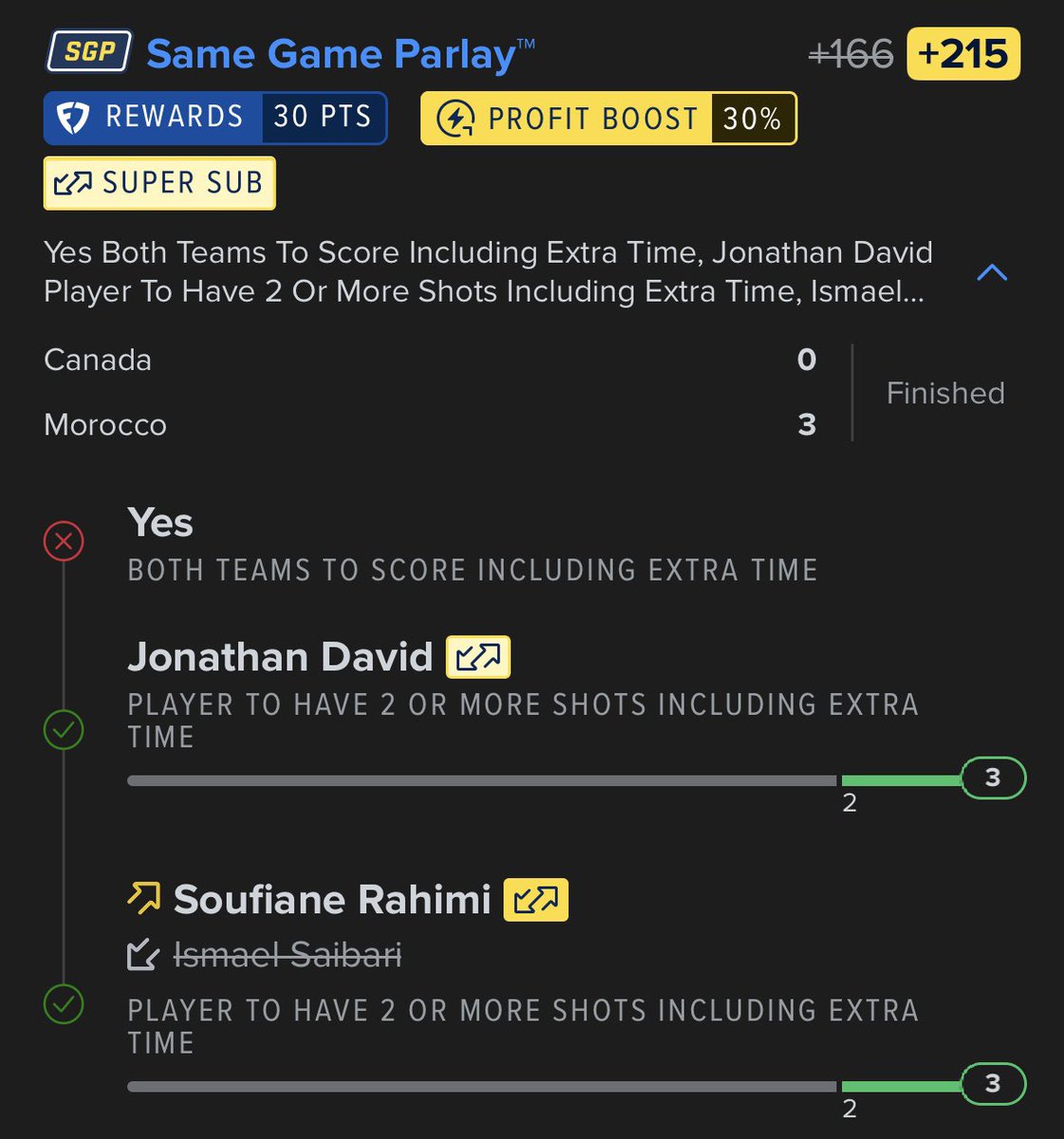 Last_Leg_beats's tweet photo. World Cup has been good to me but man, oh, man does Canada suck balls, 

Canada 1 goal needed.. beat.

#worldcup #onelastleg #fifa #sportsbetting https://t.co/Qt2pwJAE3z