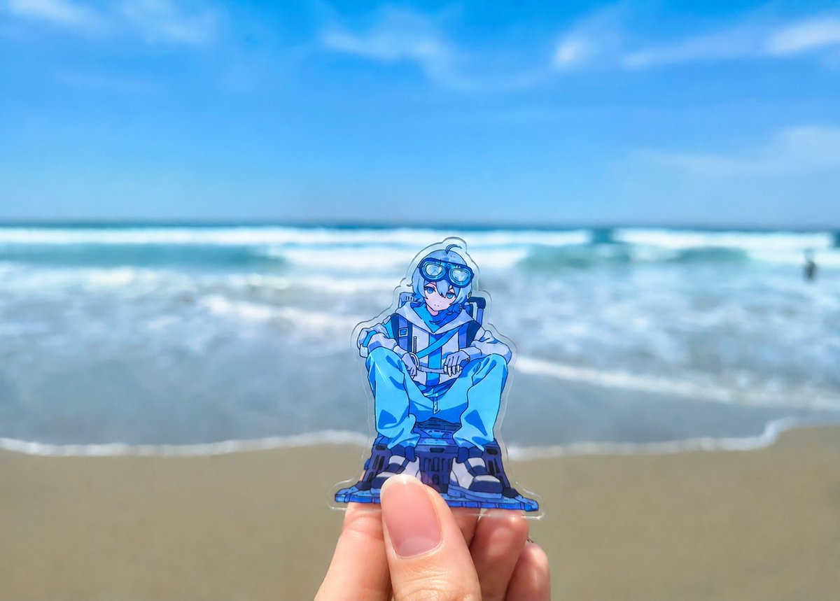 the_nemui's tweet photo. I went to the sea for the first time (⁠灬⁠º⁠‿⁠º⁠灬⁠)🩵 https://t.co/Q3BeOFdAmQ