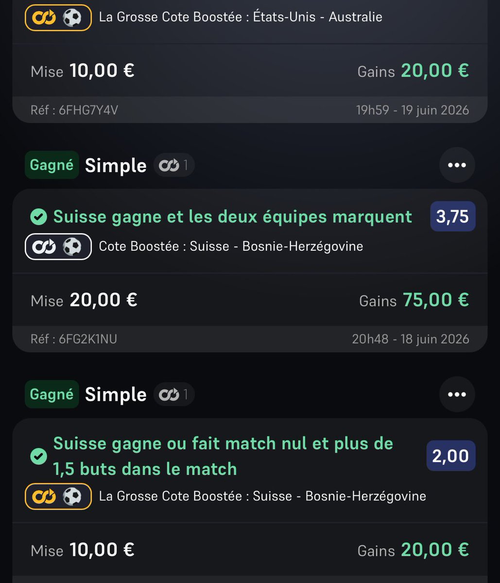Enzo_3510's tweet photo. Franchement @WinamaxSport, merci pour les cotes boostées que vous mettez en ce moment, vous régalez ! 🤝💸

#parissportifs #winamax https://t.co/iCt0QjwKrt
