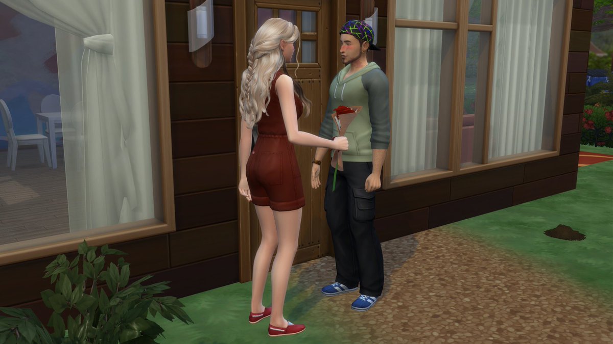 TikiSimmer's tweet photo. ¿Recordás el nuevo vecino que me puso nerviosa? Pues vino a visitarme, me trajo una rosa hermosa y hablando un rato quedamos en salir mañana ... Tengo miedo!!

#sims4 #tinytown #retossims4 https://t.co/ixbUCYwNOi