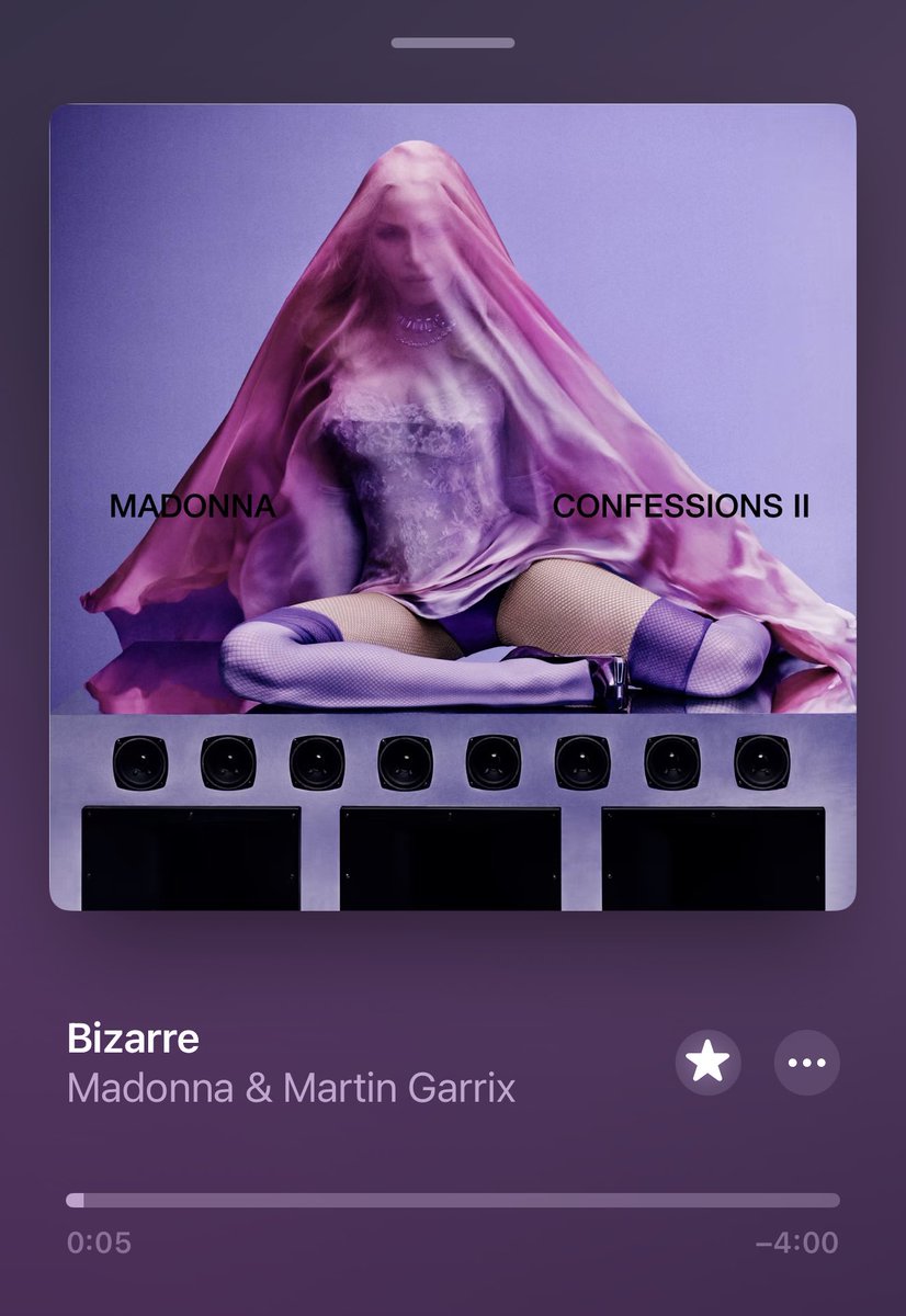 Dave_SA24's tweet photo. After a day of listening to Madonna Confessions II I found my favorite song .. Bizarre has it All! 
#Madonna #ConfessionsII https://t.co/j46HVrYcgH