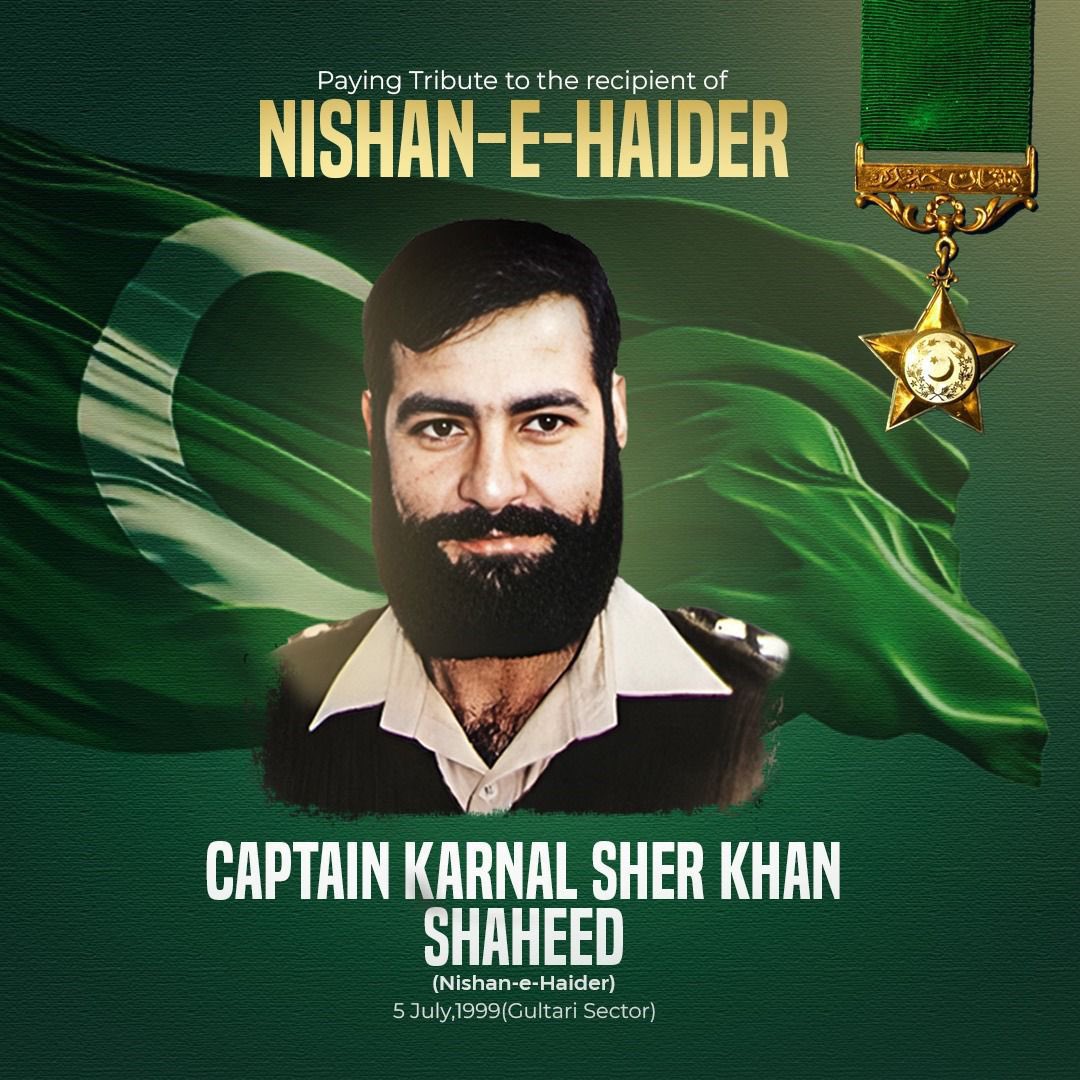 Pakistan Armed Forces Honor Captain Karnal Sher Khan’s 27th Martyrdom Anniversary, Emphasizing Enduring Legacy of Valor