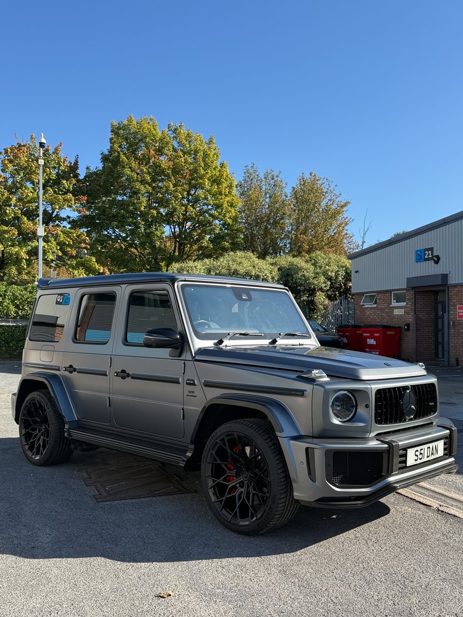WrapVehicles's tweet photo. Avery Satin PPF gives the Mercedes G63 AMG a unique Satin Grey look and top-tier protection. Considering a custom wrap? Link to case study #SatinPPF #MercedesG63Wrap #CarCustomisation #LuxuryCarStyle https://t.co/EswDPmQh4r
