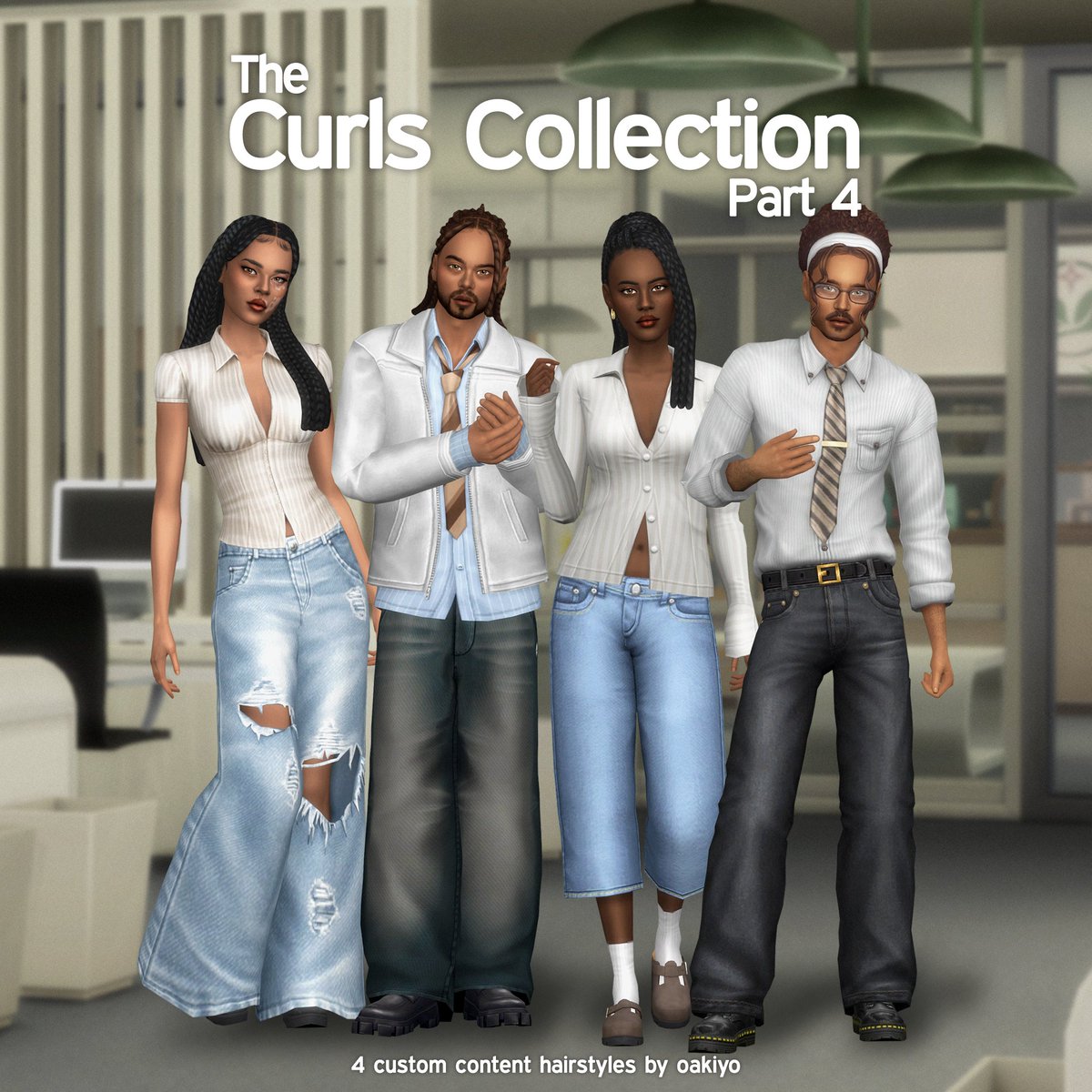 oakiyo_'s tweet photo. The Curls Collection, Part 4 is now live! For both male and female frames too! Hope you like it 💼🍎
#ts4cc #thesims #thesims4 #s4cc https://t.co/UyVdwYYdCu