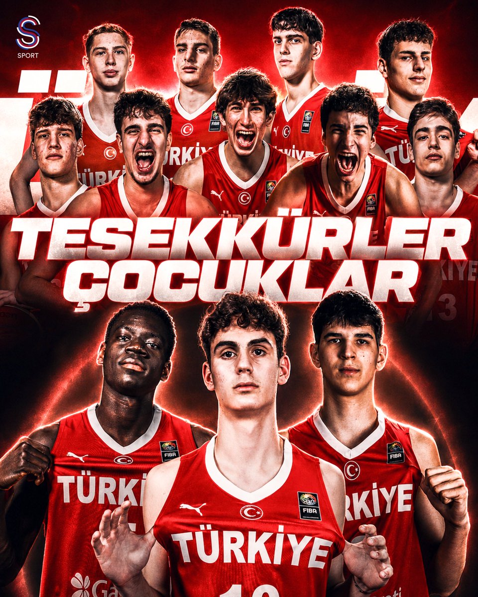 ssporttr's tweet photo. TEŞEKKÜRLER U17 MİLLİ TAKIM! 🇹🇷

U17 Erkek Basketbol Milli Takımımız, FIBA U17 Dünya Kupası yarı final mücadelesinde Sırbistan’a 71-76 mağlup oldu. 🏀

Milli Takımımız, yarın saat 17.15’te Avustralya ile üçüncülük mücadelesine çıkacak. Üçüncülük karşılaşması canlı yayınla S Sport Plus'ta.