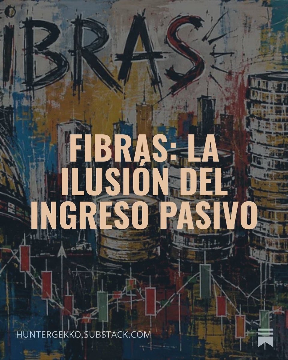 HunterGekko's tweet photo. Las FIBRAs no son “renta pasiva”. Son ladrillo convertido en ticker, deuda, administradores, dilución y un mercado con colmillos.

El retail mira el yield. El mercado mira el cadáver completo.

https://t.co/fFbz3xCfUY

#FIBRAs #BMV #Inversiones https://t.co/I0vR3wCk9P