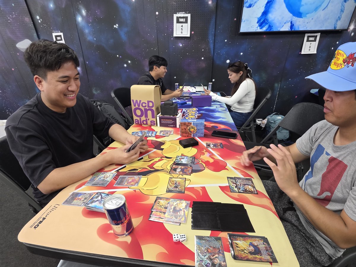 CardColosseum's tweet photo. Even when its the 4th of July, our fighters still train for when the evil Saiyans arrive. We have our weekly Dragon Ball Fusion World locals every Saturday at 11am https://t.co/cEhxVycIp6