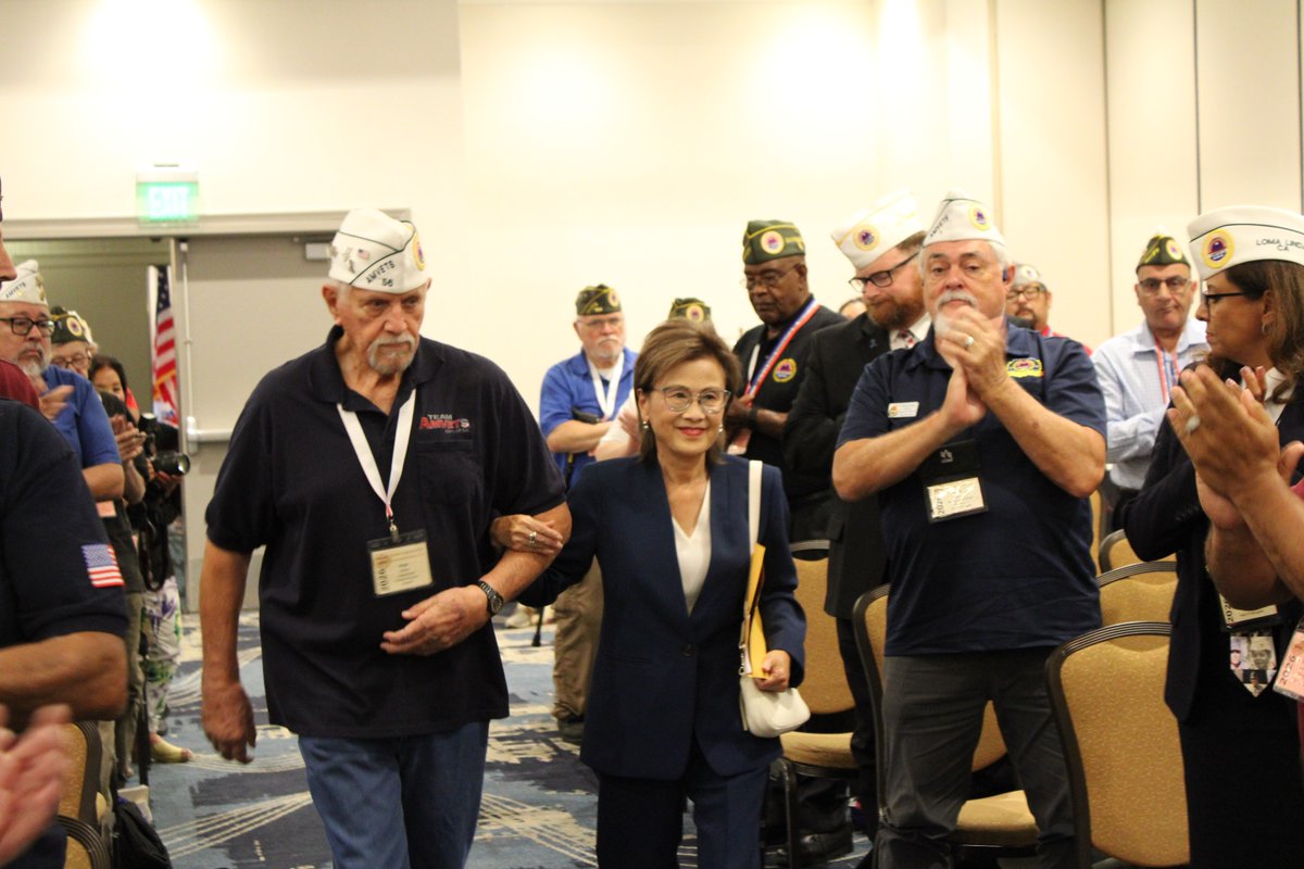 AMVETS_CA's tweet photo. 🇺🇸 Honored to welcome Mayor Karen Goh to our 80th Annual State Convention, where she presented a special Certificate of Recognition celebrating 80 years of AMVETS service. Thank you for your support! 🇺🇸
#AMVETS #America250 #Veterans #Leadership https://t.co/j4qsMkihkB
