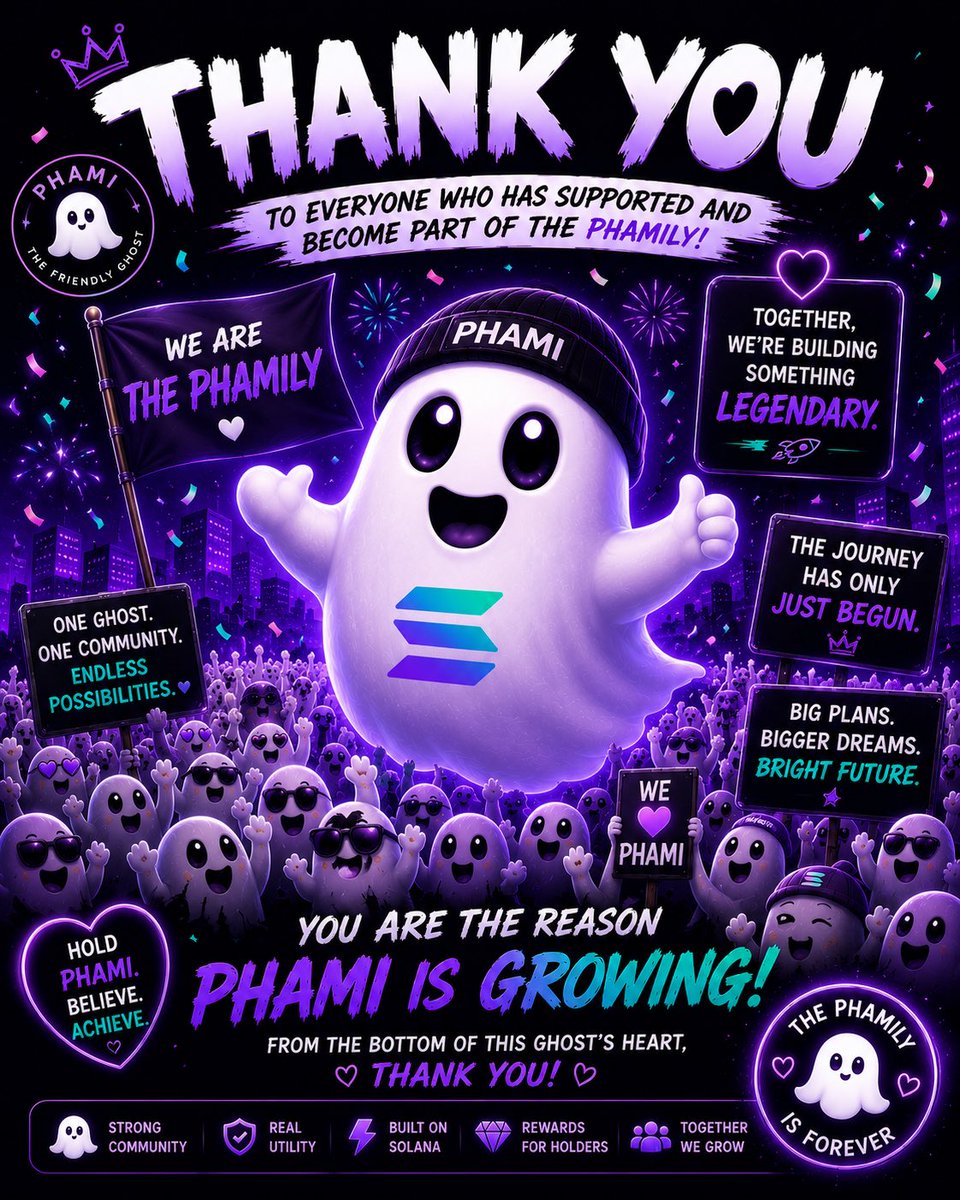 Phami_on_solana's tweet photo. A big โThank youโ from Phami ๐ป
Great support ๐
Great people ๐ป
Great hype ๐
Letโs keep this momentum
#phami #support https://t.co/W1hhhctHwF