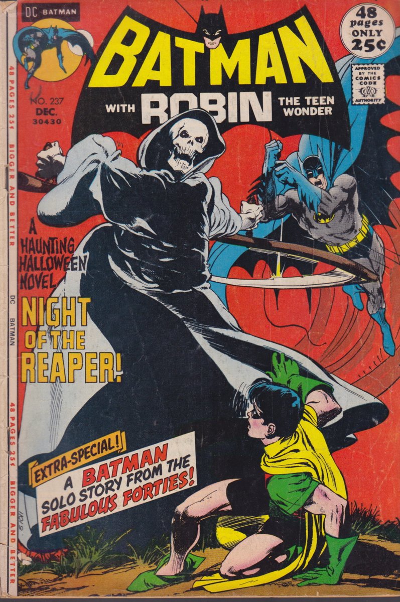 CrashLanden13's tweet photo. Batman #237 Best Bat-book I've read in a long time. Essentially it's "B careful N the pursuit of monsters you, yourself, do not become 1." Loved the art &amp; all the Marvel cameos as well as the creatives' appearances. I recognized Berni Wrightson immediately. #comicbooks #NealAdams https://t.co/uzgFPUVNFs