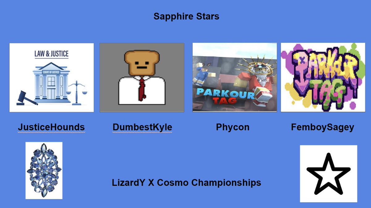 LizardYStreams's tweet photo. Sapphire Stars
@JusticeHounds24 
@DumbestKyle 
@phycons 
FemboySagey https://t.co/l4KI0IW58M
