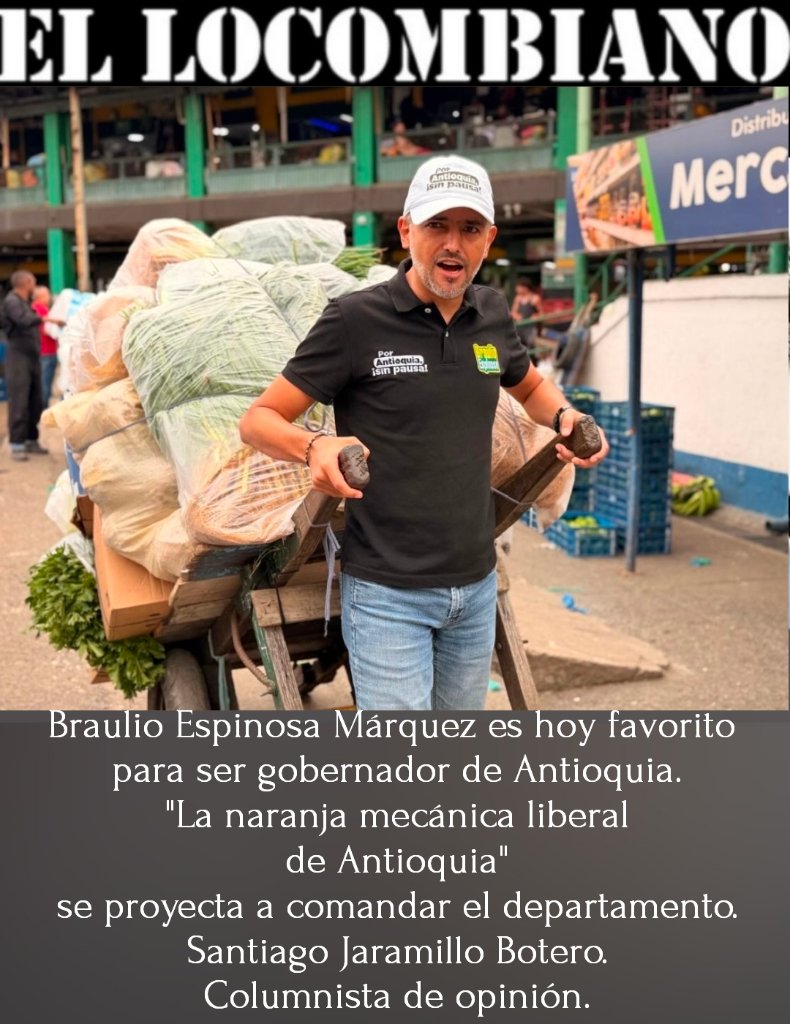 jaisanmlst's tweet photo. #ElLocombiano @braulioEMarquez es el candidato a la gobernación de Antioquia de Santiago Jaramillo Botero @ConSenSoMed y de #ElLocombiano 💚🤍 https://t.co/SDFSJE2xOh