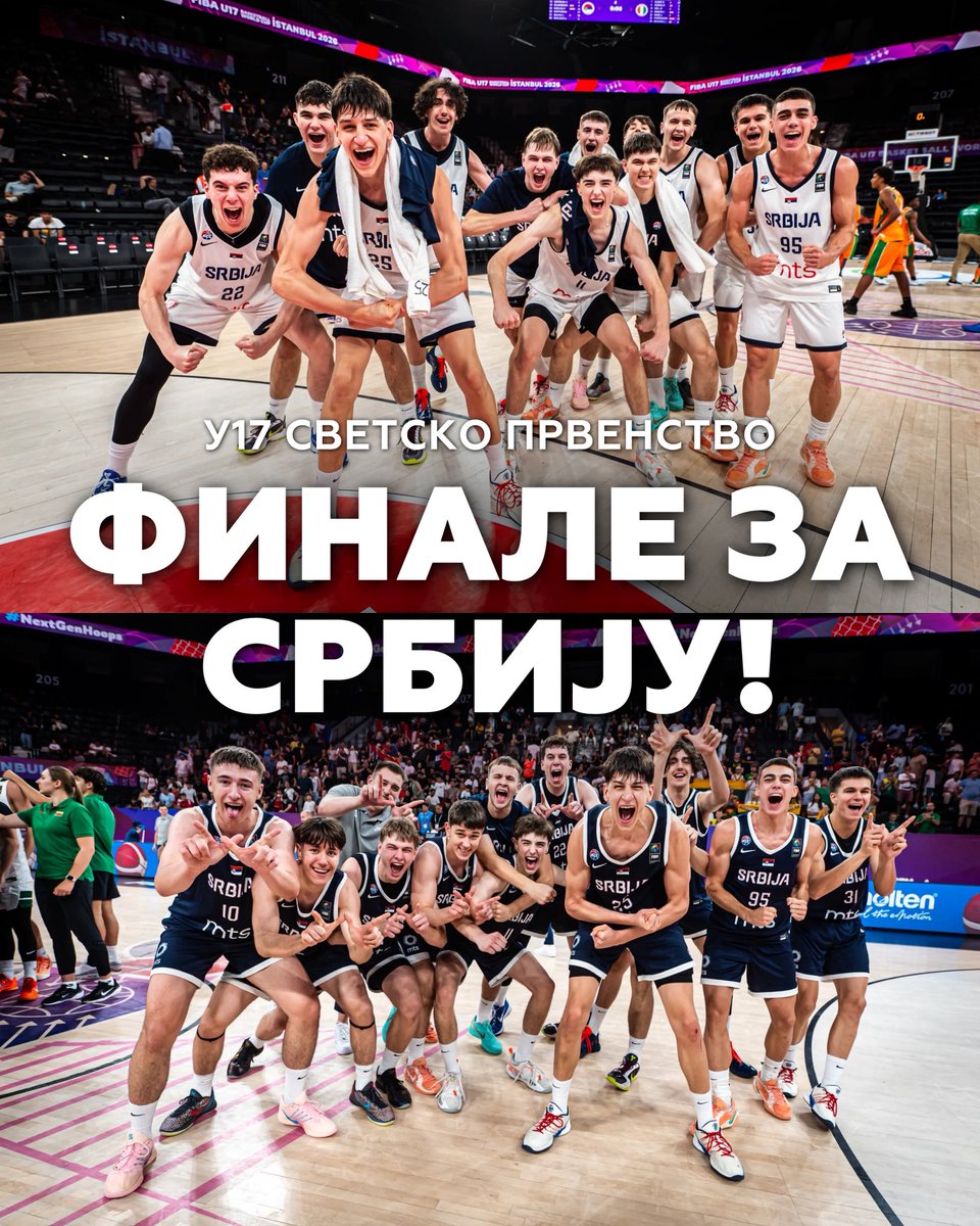 KSSrbije's tweet photo. ФИНАЛЕ ЗА СРБИЈУ‼️🇷🇸

БРАВО МОМЦИ! Поносни смо на вас‼️❤️ https://t.co/yG5PYsycLb