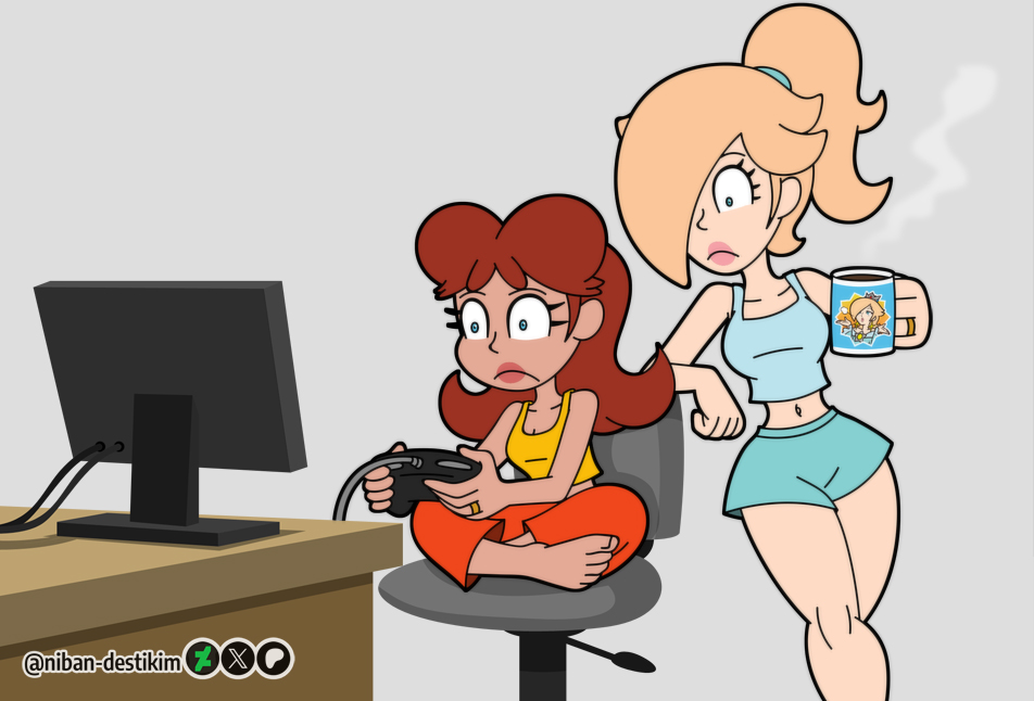 NibanDestikim's tweet photo. In case you are wondering, YES! That fan game is real, it's called Daisy's Crazy Adventure. You can go and check it out 😉🧡💙 https://t.co/kmZ9Vvteef