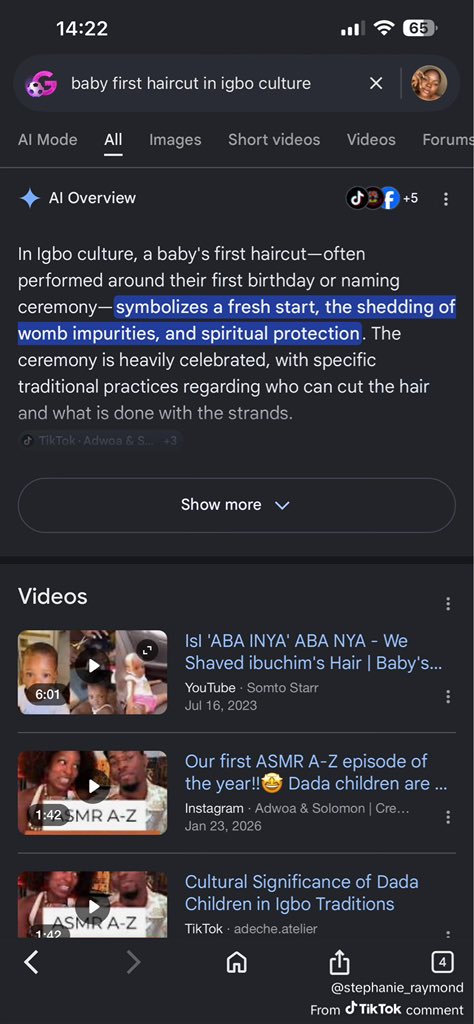 shezzzz_weird's tweet photo. You cut your baby’s hair after she clocked 1yr then use her hair to do wig for her , your reason is because google told you it signify shedding of impurity from the womb?😭😭😹 https://t.co/CTnRUdCZBq