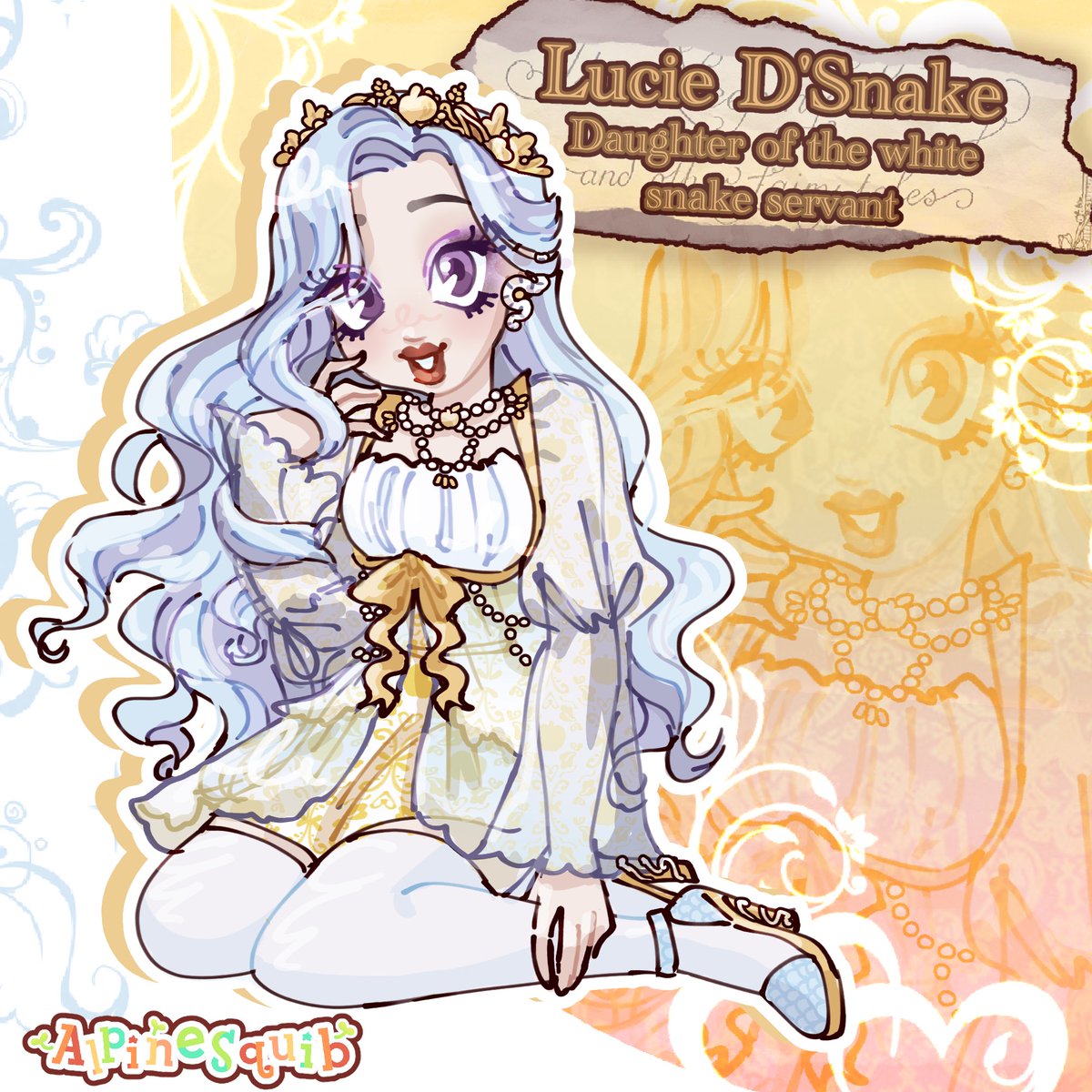 AlpineSquib's tweet photo. Another #artfight attack! This one for @_luciedsnake_ and their gorgeous #everafterhigh OC!! https://t.co/Ojaz7trxsD