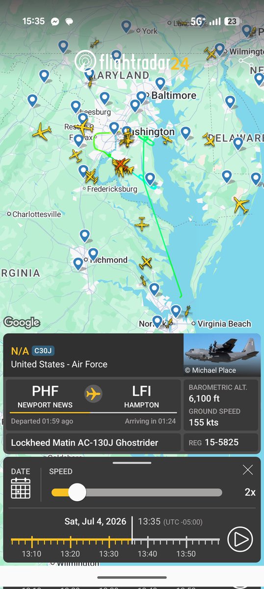 IoSonoDylan's tweet photo. @Jordanj321 @PFTCommenter It was an AC-130, and they are based in Florida. https://t.co/b7BQKksqQE