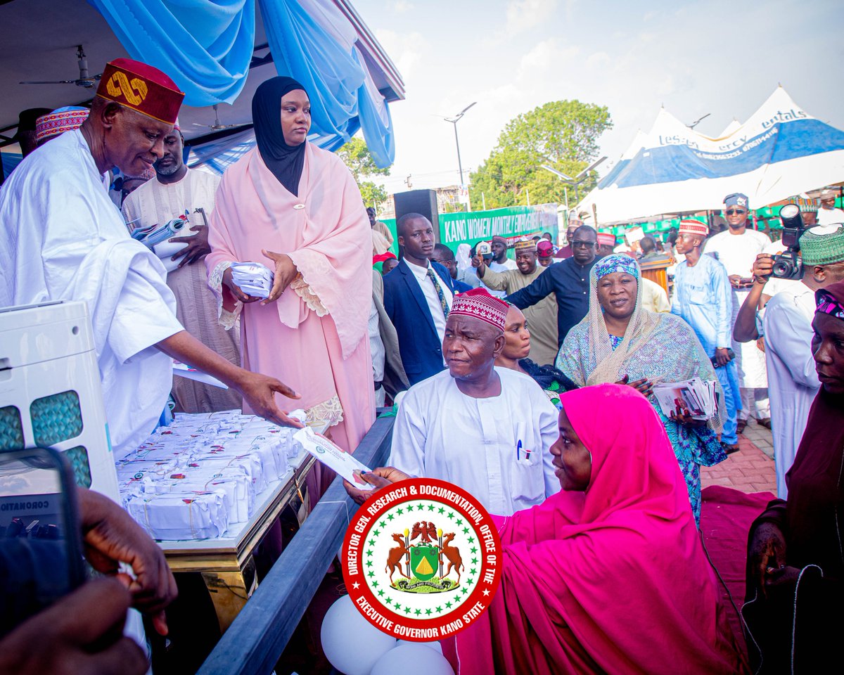 KanoRDD's tweet photo. ABBA KEEPS PROMISES!

Photo excerpts from the 5,200 monthly women empowerment programe held today, 4th July, 2026, at Open Arena, Government House, Kano: by His Excellency Abba K Yusuf https://t.co/m8ZD1UEvSM