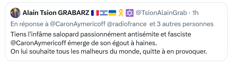 20centdeniel's tweet photo. @TsionAlainGrab On assume plus les menaces de mort mr le membre du CRIF ? Pourquoi avoir supprimé ce post ? https://t.co/xA8Lagb30s
