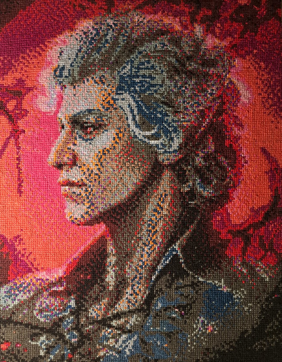ninjificus's tweet photo. Cross stitch art I did of Astarion from Baldur's Gate 3. Done in about a month. Found an image I liked and made the grid. https://t.co/ub3k8bsvWO