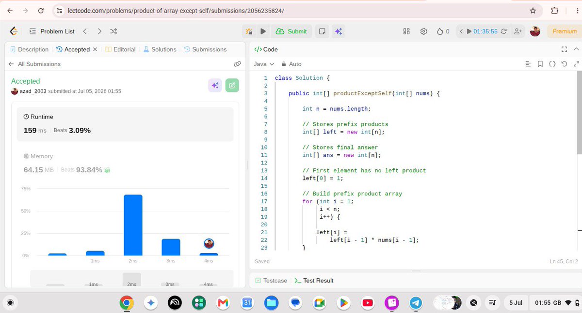 AzadKumar161440's tweet photo. 🚀 ATTENTION | LAUNCHING MY DSA INTERVIEW PREPARATION JOURNEY 🚀

Today, I'm officially starting my journey to solve 400+ Top Coding Interview Problems in Java.

#Java #DSA #LeetCode #question01 #CodingInterview #ProblemSolving #DataStructures #Algorithms #SoftwareEngineer https://t.co/JfUetufbCv