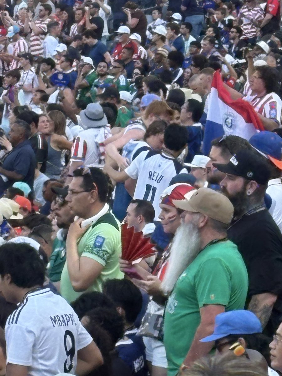 KyleTheige's tweet photo. My buddy is at the France/Paraguay game in Philadelphia right now and said there are *multiple* Naz Reid jerseys in the crowd. https://t.co/imBo9tQWt9