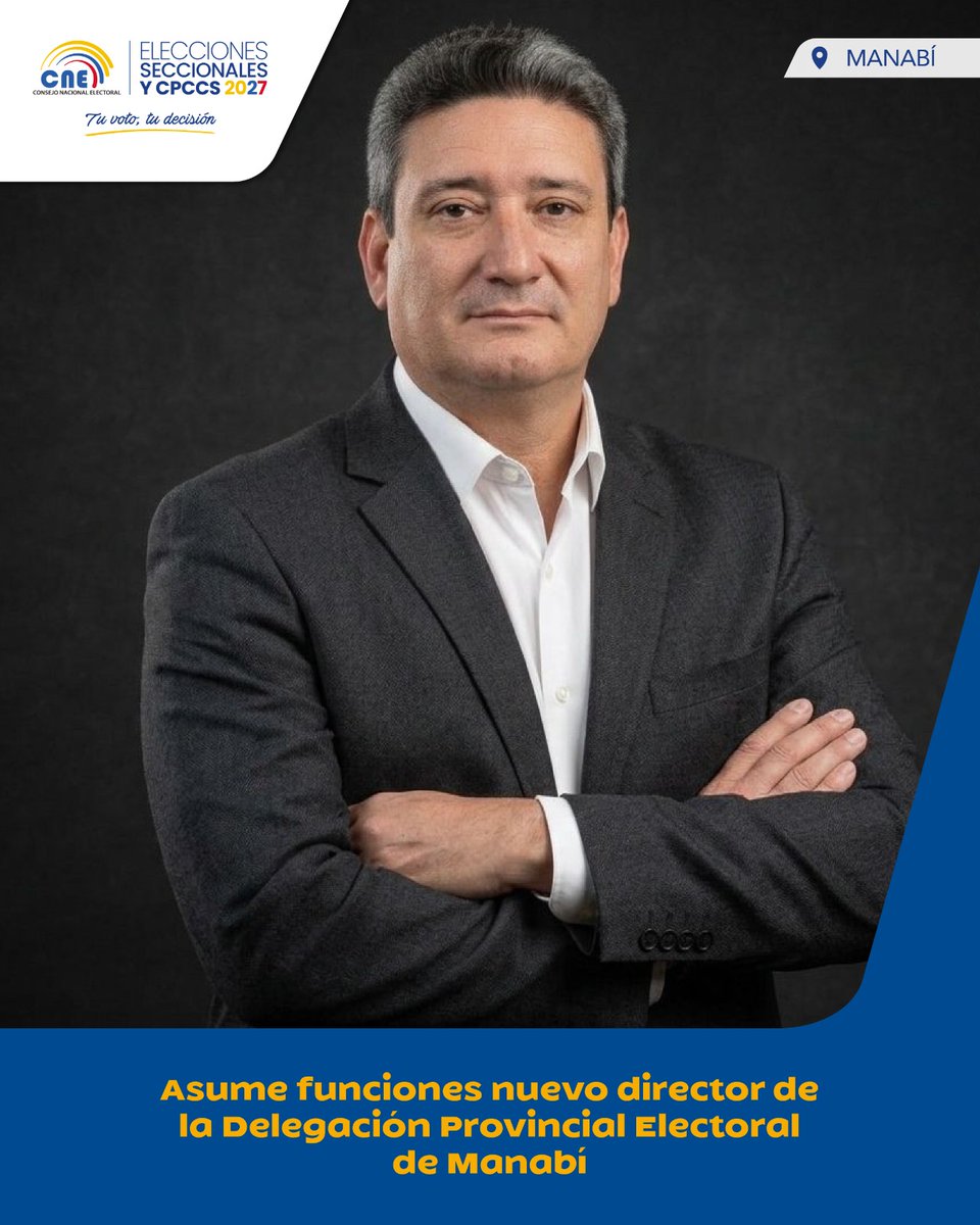 CNEManabi's tweet photo. 📢 El #PlenoCNE designó al abogado #RobertoPinargote como director encargado del #CNEManabí.

Continuaremos fortaleciendo la gestión electoral con transparencia, responsabilidad y compromiso con la ciudadanía.

Lee los detalles:📰 https://t.co/zpt33pUwmm https://t.co/SNiDJi2EK9