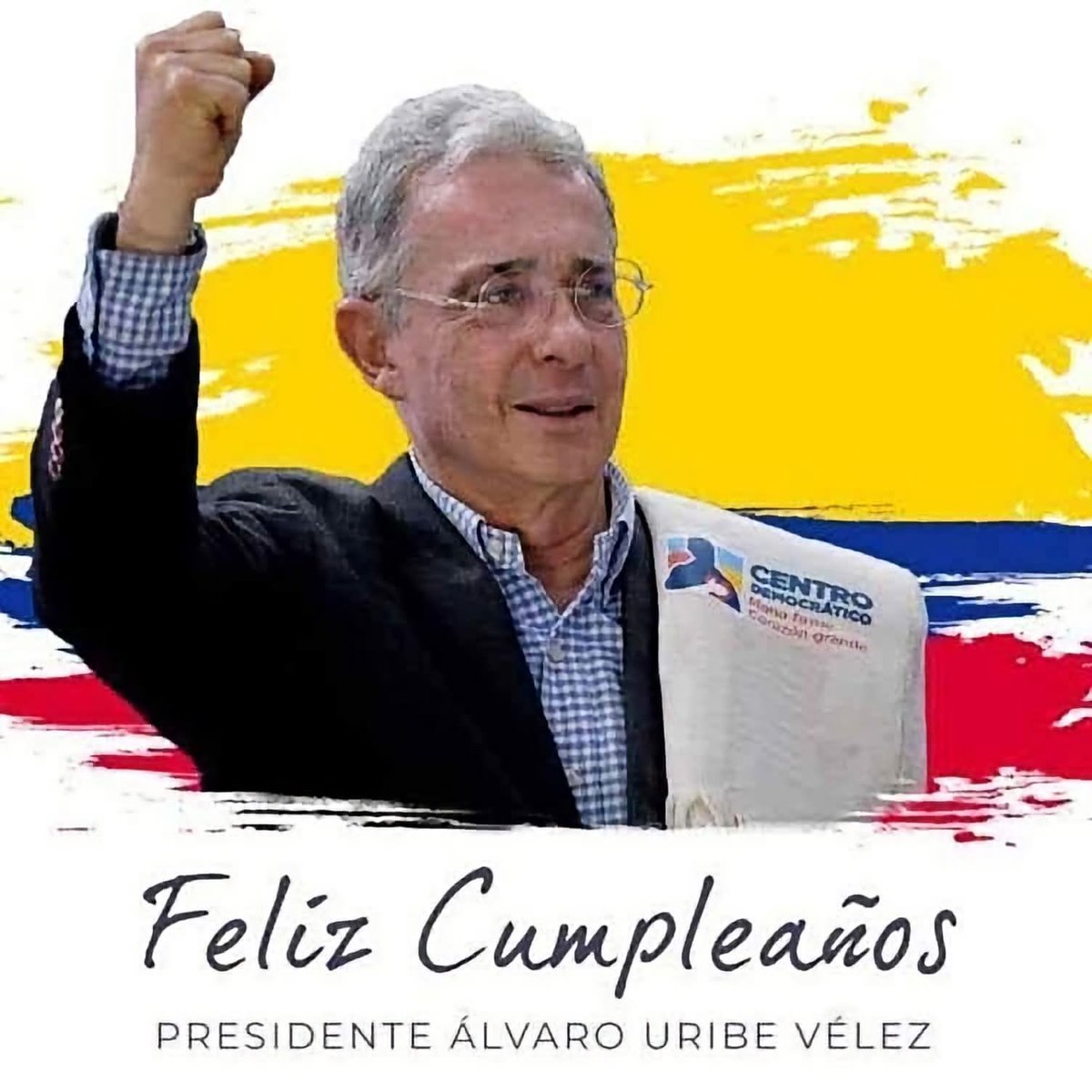 ocballesteros's tweet photo. FELIZ CUMPLEAÑOS al mejor presidente que ha tenido Colombia, el Dr @AlvaroUribeVel . https://t.co/fKokIOlf35