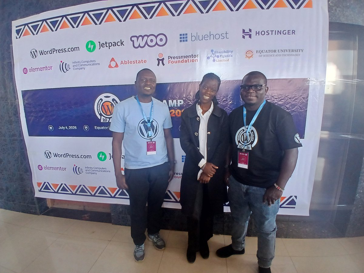 NamyaloFlo73699's tweet photo. At Equator University of Science and Technology in Masaka, Wordcamp Masaka 2026 continues to bring together developers, designers, enterpreneurs, Students, digital creators to learn, contribute to open web.
#WCMasaka,#buildingdigitalinclusivesolution
@WordPress https://t.co/wg5RJ02wW1
