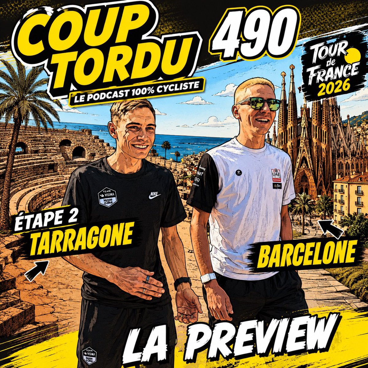 LeCoupTordu's tweet photo. La preview de l'étape 2 du #TDF2026ᴿᴾ dispo sur le YouTube du coup tordu et vos plateformes habituelles https://t.co/N9QYbd22JF
