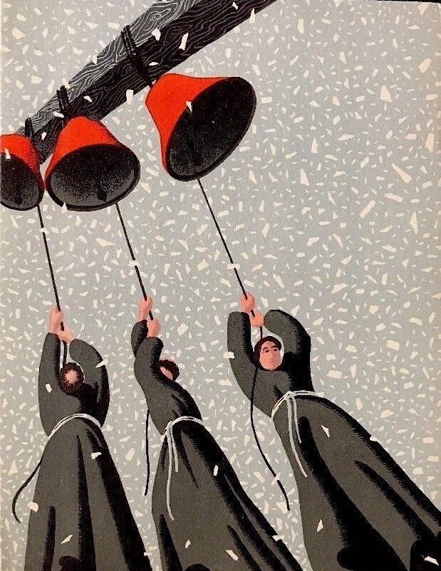 pmamtraveller's tweet photo. "Ringing of the Bells" by artist Eyvind Earle https://t.co/fOzNQlg7EC