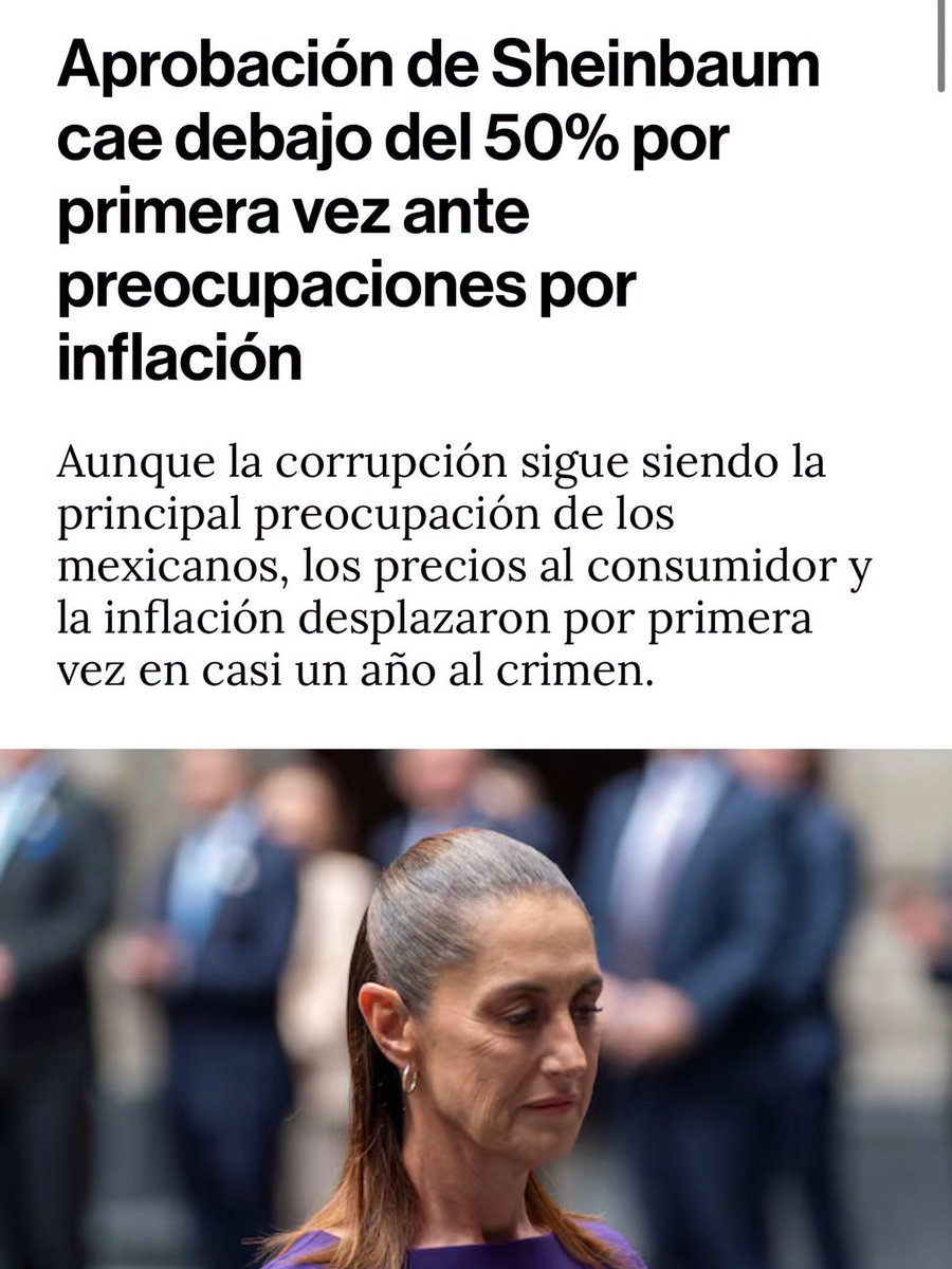 gabvalperez's tweet photo. Los chairos dicen que la encuesta de Bloomberg es falsa y que Sheinbaum tiene una aprobación del 8000%. Muy fácil, que mañana vaya al Estadio Azteca y nos calle la boca. Que se presente en el partido y escuche la respuesta de los mexicanos. A ver si es cierto. https://t.co/yyAzdntHqo