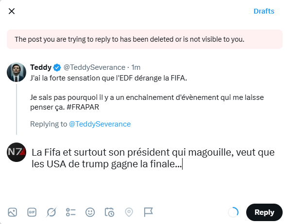 SucreDeColmar's tweet photo. @TeddySeverance Pourquoi tu effaces ? Heureusement j'ai screen, j'aime pas écrire dans le vent -_- https://t.co/FXw1vTZe0l