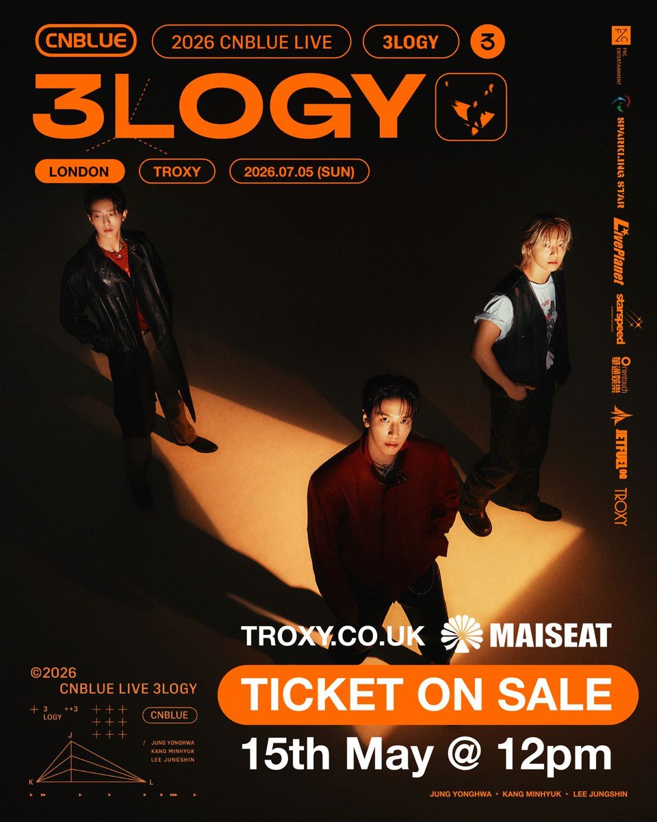 Cnblue4e's tweet photo. [Reminder] 🎉D-Day🎉

📆 2026.07.05 (Sun)
👤 #CNBLUE 
✅ [Concert] 2026 CNBLUE Live World Tour ‘3LOGY’ in England
📍 Troxy, London
⏰ 8PM (LT) https://t.co/OXd93DCxhj