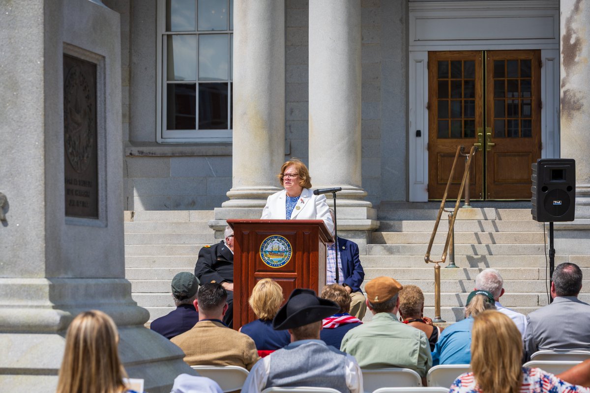 NHSenPresident's tweet photo. Celebrating 250 years of Independence! 🇺🇸

Proud to have taken part in the reading of the Declaration of Indepdendence at the event held at the State House this morning! 

Happy Birthday, America!! ❤️🤍💙

@America250 #NH250 #LFOD https://t.co/iYww5sTOwm