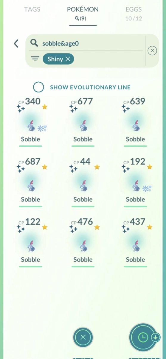 Becca_lea89's tweet photo. Only 9 shinies today 🩵💙 Not too bad considering I didn't have the ticket, but I did get 2 with a background 🫶 No Hundos 🥹
.
#PokemonGO #PokemonGOfriends #Pokemongoapp #Pokemon #Shiny #ShinyPokemon #Sobble #Communityday #specialbackground https://t.co/fUATyNiwIP