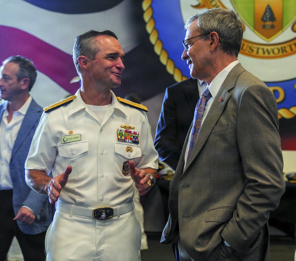 US2ndFleet's tweet photo. Vice Adm. Doug Perry, attended a reception aboard USS Kearsarge (LHD 3) to celebrate our nation’s 250th birthday. The run of show included the historic International Naval Review 250, International Aerial Review 250, and Parade of Sail!

#USNavy #C2F #Freedom250 #Navy250 #INR250 https://t.co/CpGr4UjFeY
