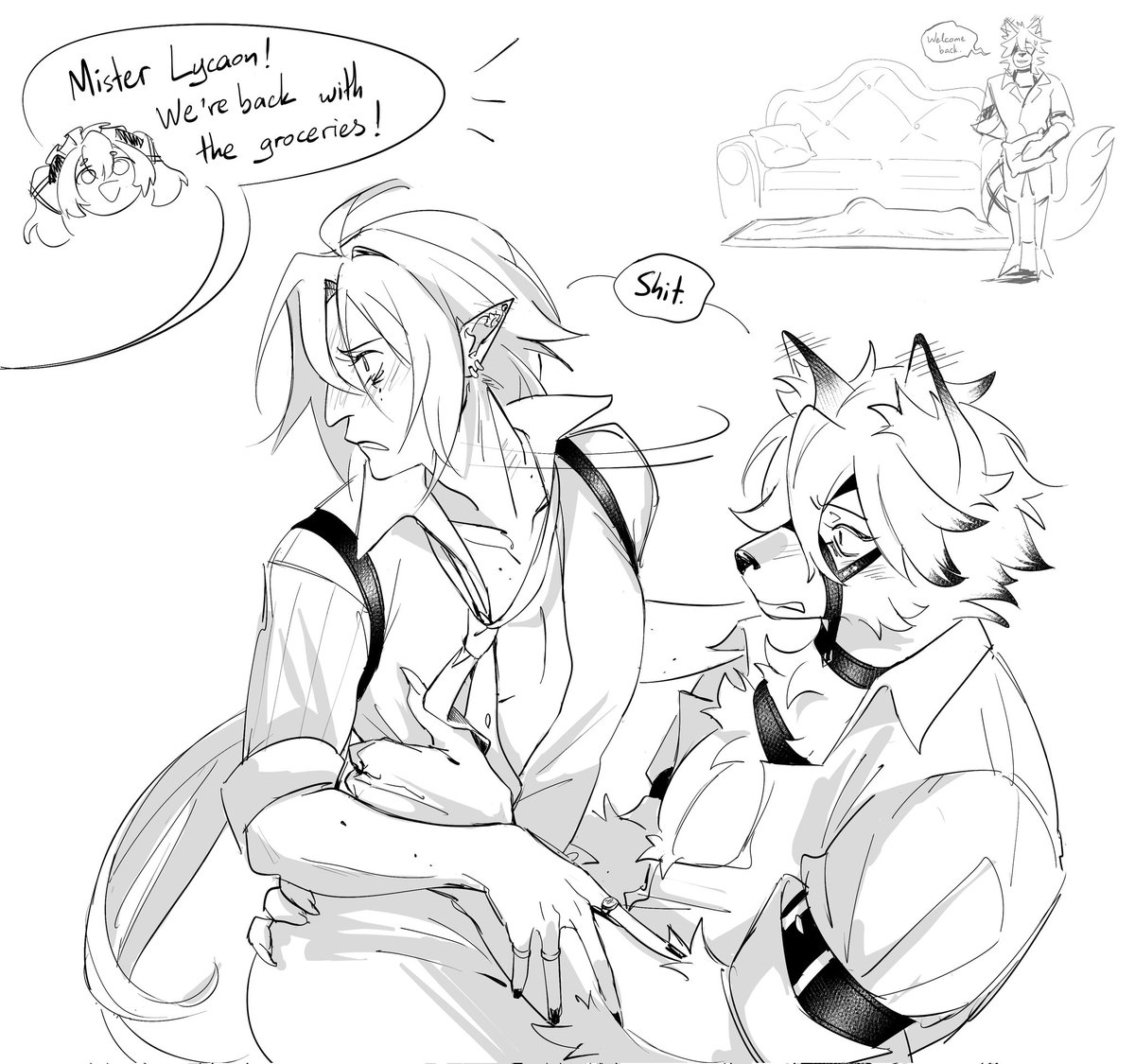hallucxnating's tweet photo. Tfw you DO get a room but it's still not enough #lycahugo #ライヒュ https://t.co/ZJNX7Je6Qi