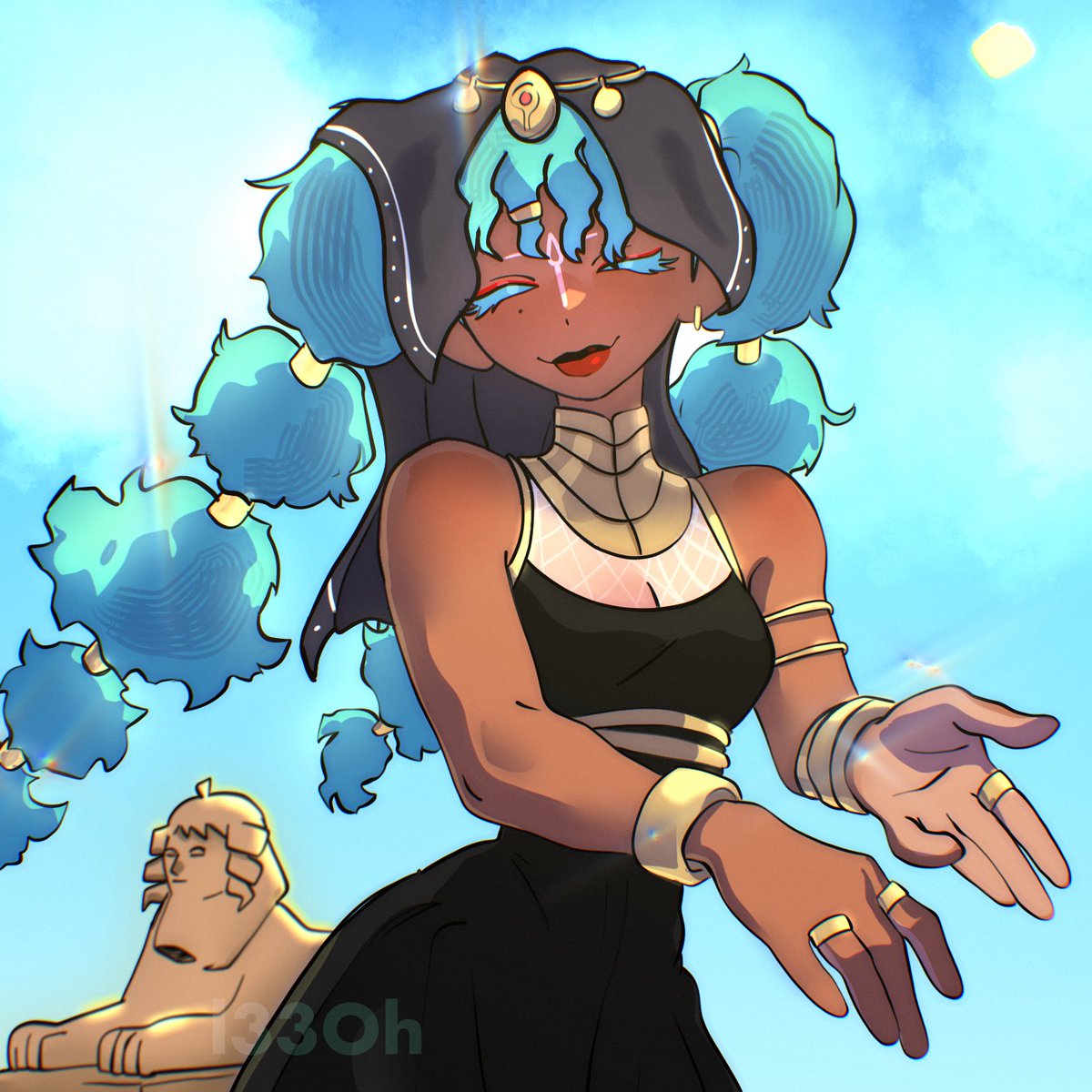 l33oh's tweet photo. Egyptian Miku 🇪🇬 

 #54mikus https://t.co/uEYXjwPBLK
